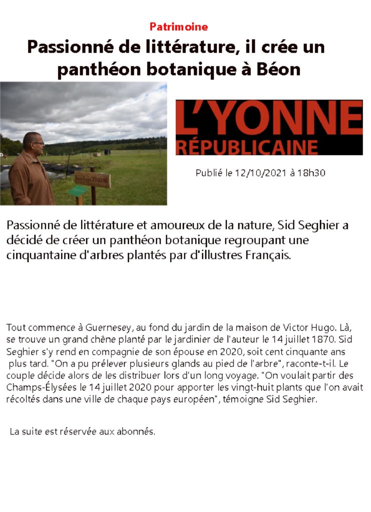 L'Yonne Républicaine - Édition du 12 octobre 2021